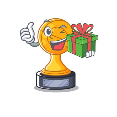 Karikatür şekilli hediye basketbol kupa karakteri ile