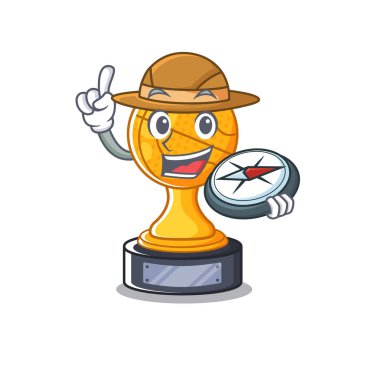 Explorer basketbol kupa karakteri karikatür şeklinde