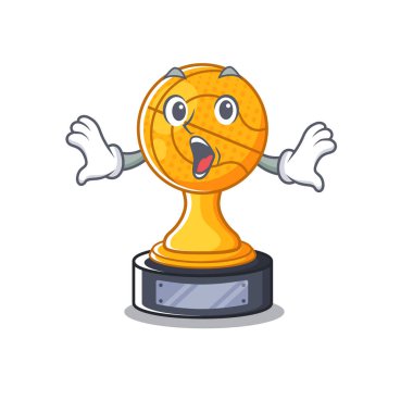 Sürpriz basketbol kupa karakteri karikatür şeklinde