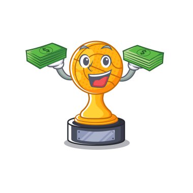 Karikatür şekilli para çantası basketbol kupa karakteri ile