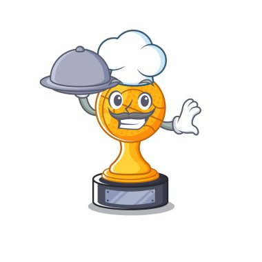 Karikatür şekilli gıda basketbol kupa karakteri ile Şef