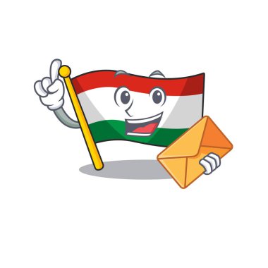 Zarf ile macaristan bayrağı maskot direğine çekildi