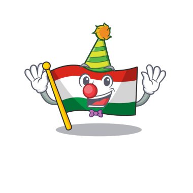 Palyaço macaristan bayrağı karakter çekmecesinde katlanmış