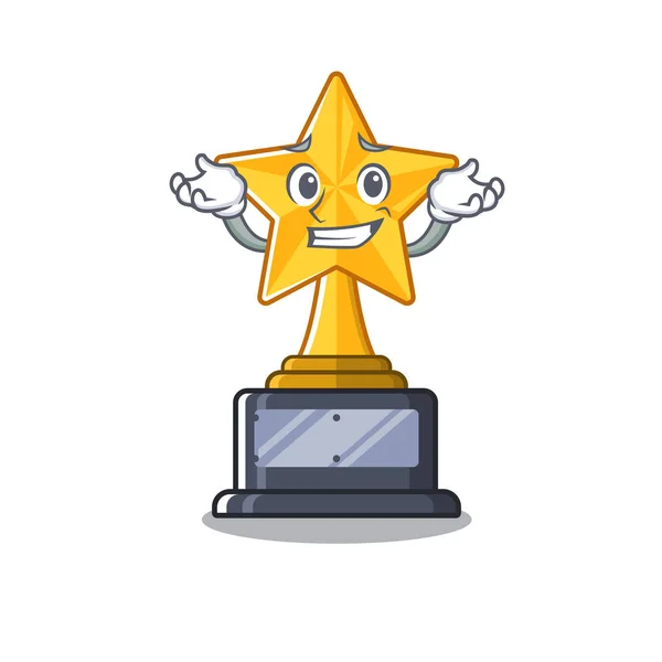 Улыбающийся звездный трофей — стоковый вектор