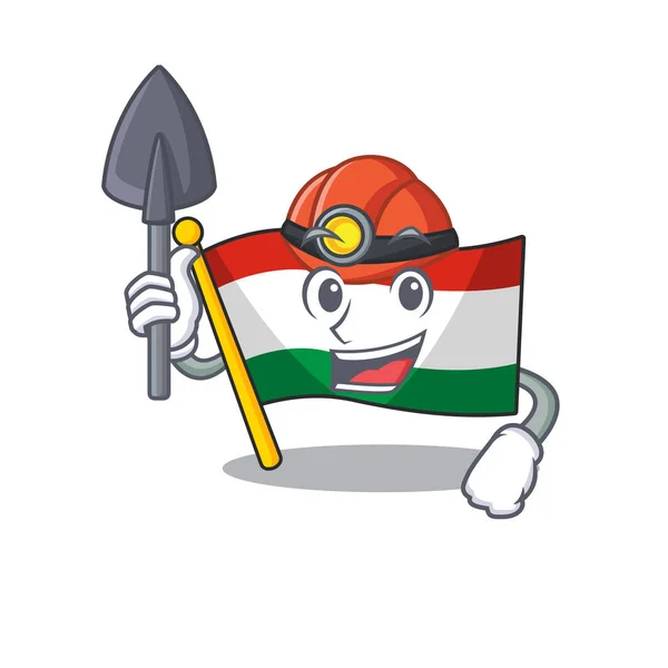 Η σημαία της Ουγγαρίας απομονώθηκε με το καρτούν — Διανυσματικό Αρχείο