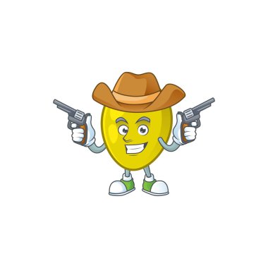 Madde bitkisel için Kovboy zeytin karikatür maskotu
