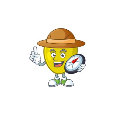 Bitkisel için Explorer zeytinyağı karikatür maskotu