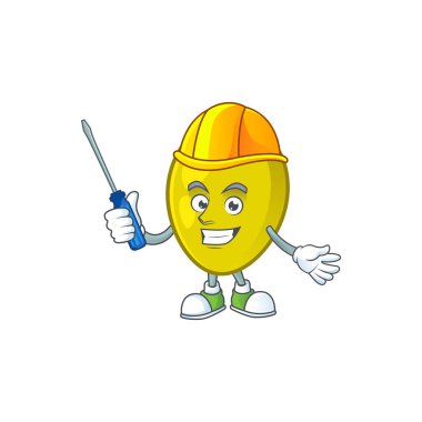 Maskot karikatür Otomotiv taze zeytinyağı