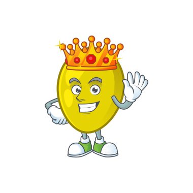 Maskot karikatür Kral taze zeytinyağı