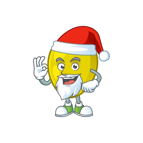 Santa verse olijfolie in mascotte cartoon — Stockvector