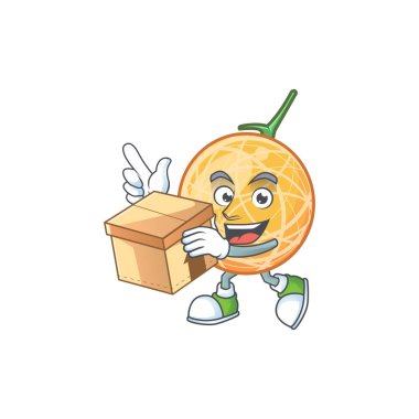 Gıda için kutu meyve kavun çizgi film karakteri ile