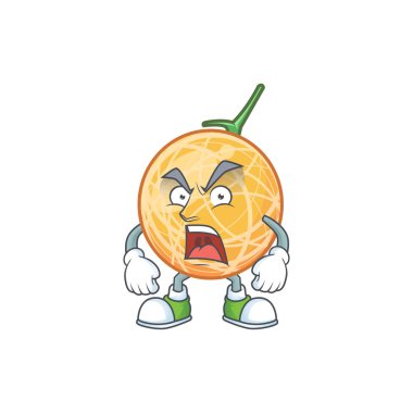 Çizgi film karakteri Kızgın sağlıklı kavun meyve