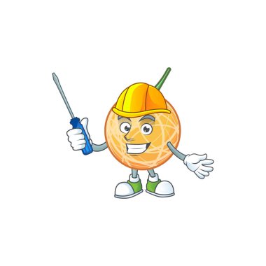 Maskot karakteri için otomotiv nesne kavun meyve