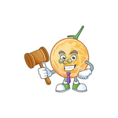 Yargıç itiraz maskot karakteri için kavun meyve