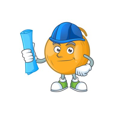 Mimar tatlı casaba kavun meyve çizgi film karakteri.