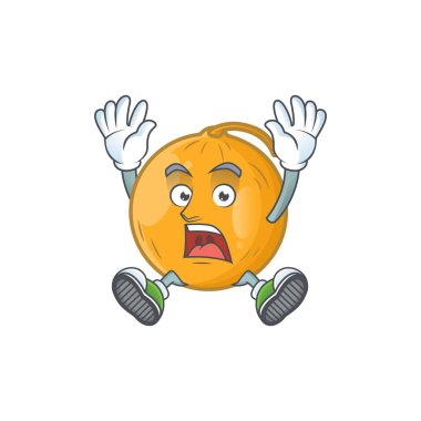 Başarılı tatlı casaba kavun meyve çizgi film karakteri.