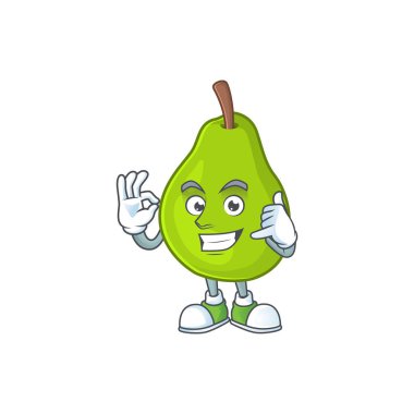 Tatlı sağlıklı için bana yeşil guava çizgi film karakteri arayın