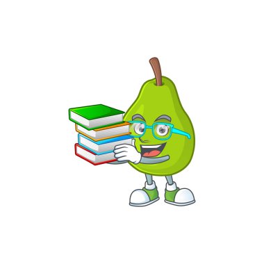 Tatlı sağlıklı için kitap yeşil guava çizgi film karakteri ile Öğrenci