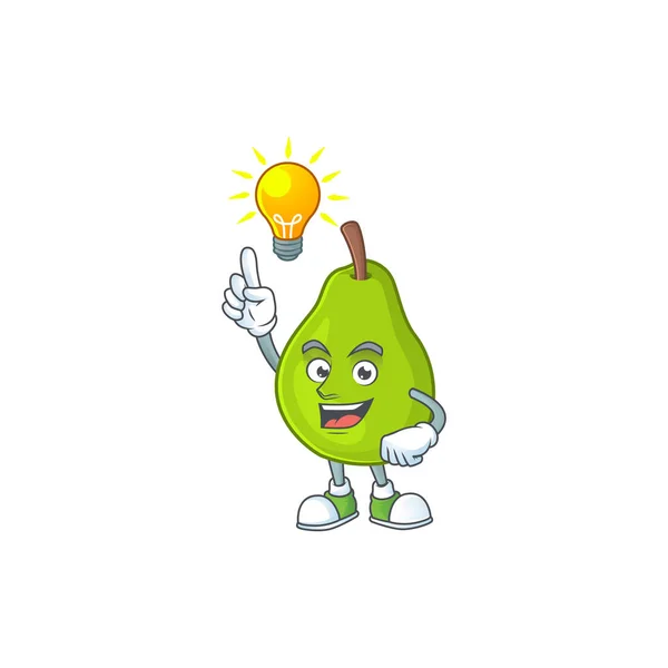 Tener una idea de guayaba verde personaje de dibujos animados para el postre saludable — Archivo Imágenes Vectoriales