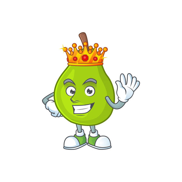King green guava cartoon character for dessert healthy