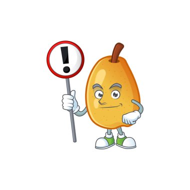 Çizgi film karakter tarzında işareti kokulu armut ile