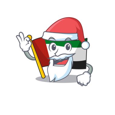 Karakter Santa bayrağı birleşik arap emirlikleri