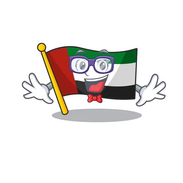 Geek Flag Förenade Arabemiraten isolerad tecknad — Stock vektor