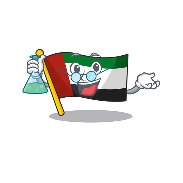 Professor Flag Förenade Arabemiraten isolerad tecknad — Stock vektor