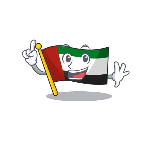 Finger bandeira unida árabe emirados em caráter — Vetor de Stock