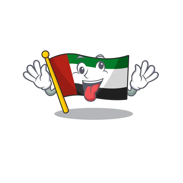 Bandeira louca unida árabe emirados em caráter — Vetor de Stock