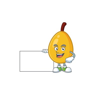 Kurulu meyve loquat taze maskot karakter şekli ile