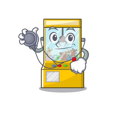 Doktor vinç oyunu maskot ile izole