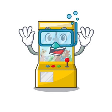 Karakter dalış vinç oyunu çizgi film şekli