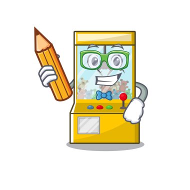 Karakter öğrenci vinç oyunu çizgi film şekli