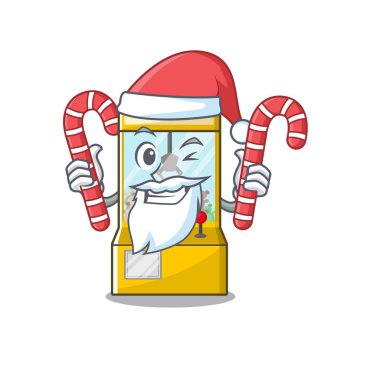 Şekil karakterleri şeker minyatür vinç oyunu ile Santa