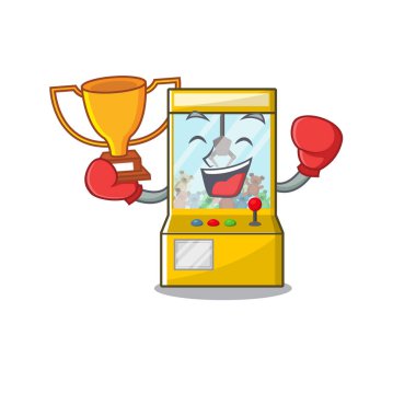 Şekil karakterleri boks kazanan minyatür vinç oyunu