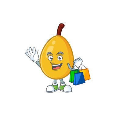 Alışveriş taze loquat sevimli çizgi film karakter tarzı.