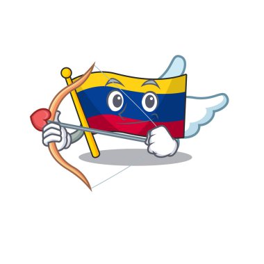 Cupid kolombiya bayrağı karikatür dolapta tutuldu