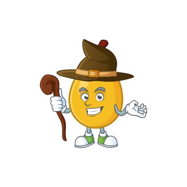 Diyet gıda için Cadı loquat karikatür maskotu.