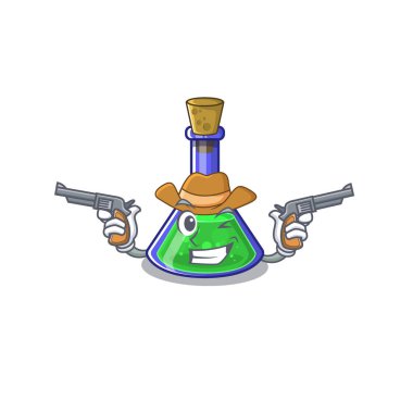 Bir maskot şişesikovboy sihirli iksir