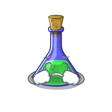 Karakter şeklinde ağlayan sihirli iksir karikatür