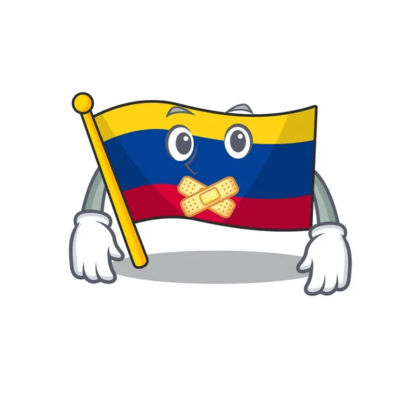 Bandera de Colombia silenciosa almacenada encima del cajón de la mascota — Archivo Imágenes Vectoriales