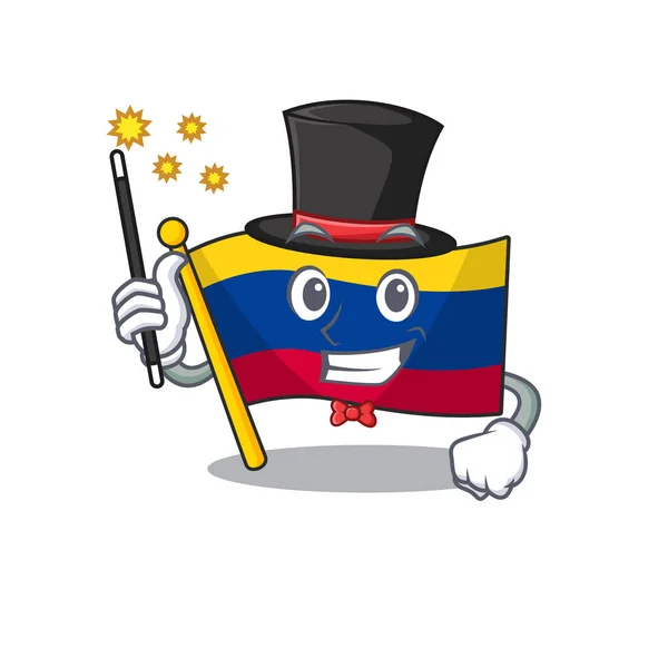 Bandera de colombia de mago almacenada encima del cajón de la mascota — Vector de stock