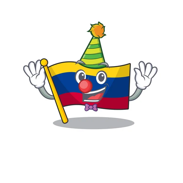 Bandera de payaso colombia almacenada encima del cajón de la mascota — Archivo Imágenes Vectoriales