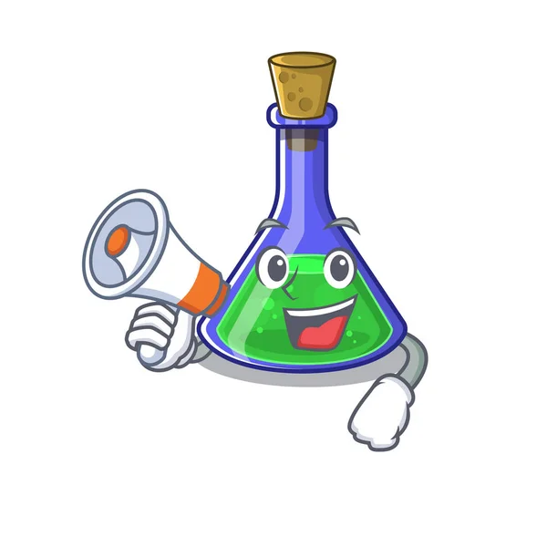Med MegaFon Magic Potion i en maskot flaska — Stock vektor