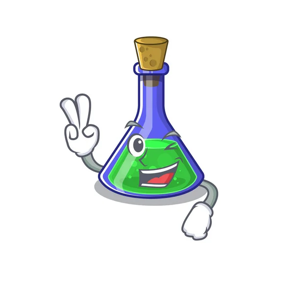 Two finger magic potion isolated in the cartoon — Stock Vector