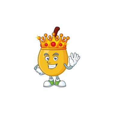 Karikatür maskot tarzında Kral loquat tropikal meyve