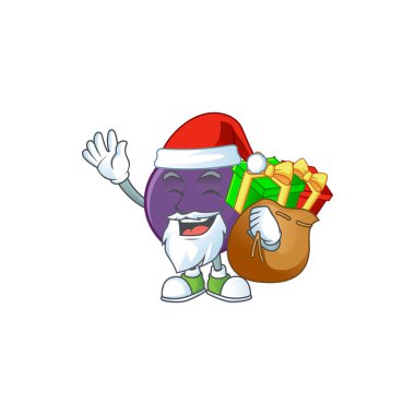 Taze meyve için hediye acai çilek karakteri ile Santa