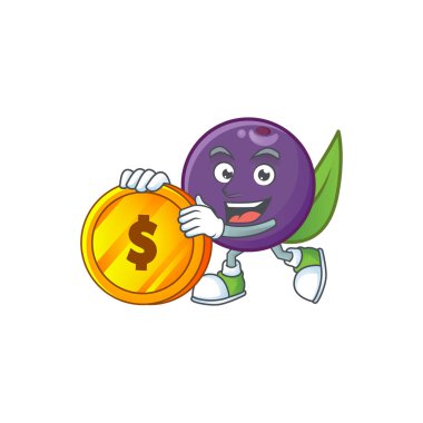 Taze meyve için sikke acai çilek karakteri getir