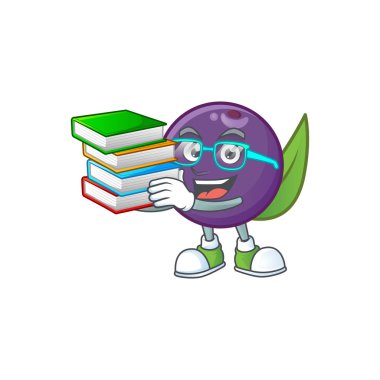 Taze meyve için kitap acai çilek karakteri ile Öğrenci